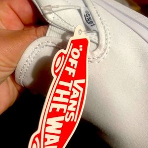 Brand new ,True white Vans slip on shoes,